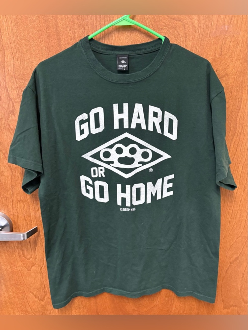 10.Deep Forest Green "Go Hard or Go Home" Graphic Tee